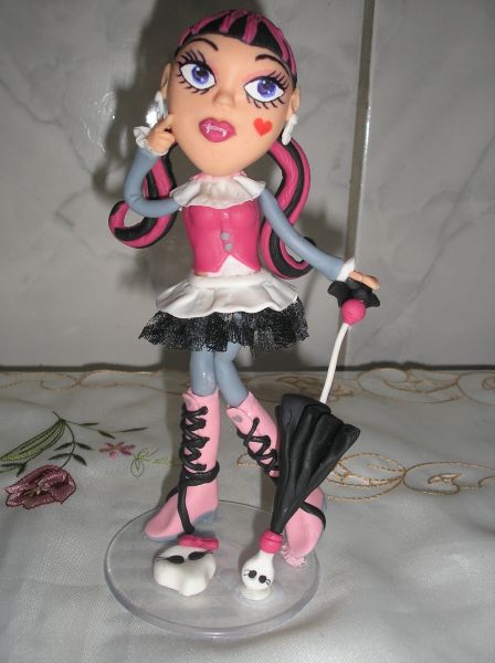 Topo de Bolo Draculaura Monster High